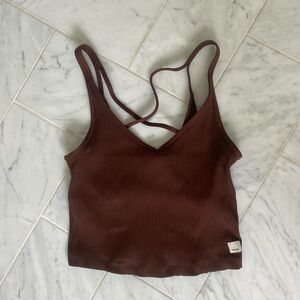 Woman’s Vuori Rib Brown Tank Top